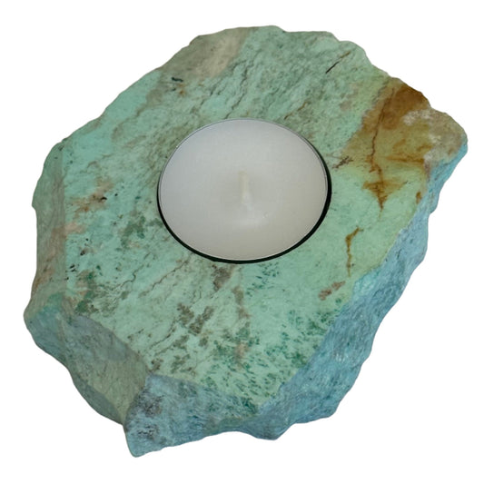 Turquoise Polished Top Teallight Candle Holder