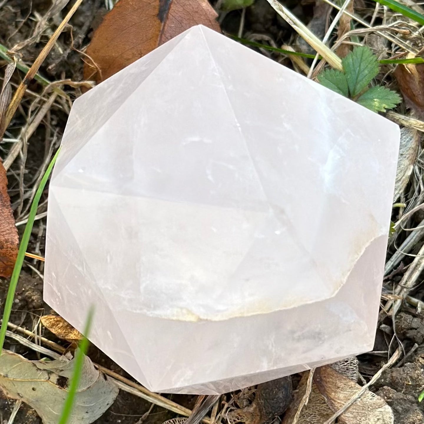 Rose Quartz Geometric Free Form 234g