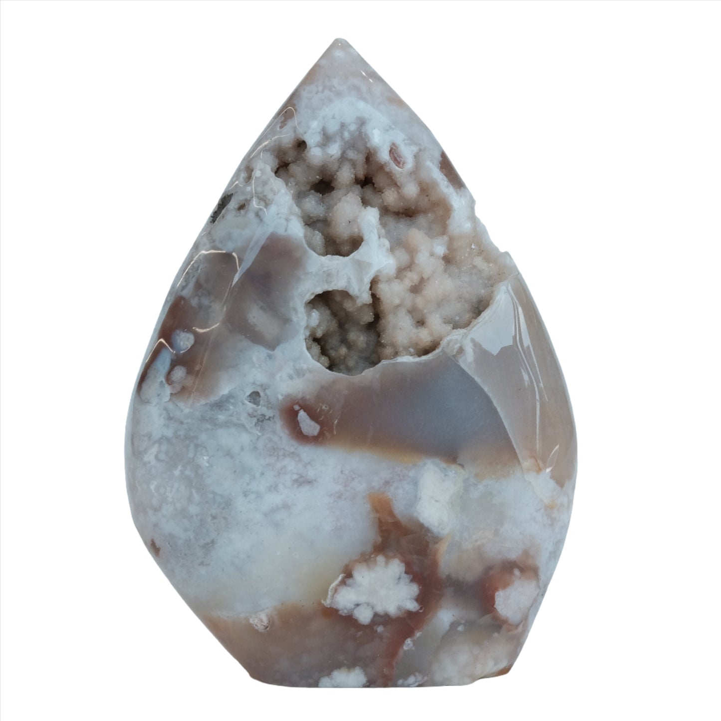 Pink Amethyst Flower Agate Flame