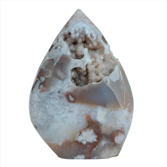 Pink Amethyst Flower Agate Flame