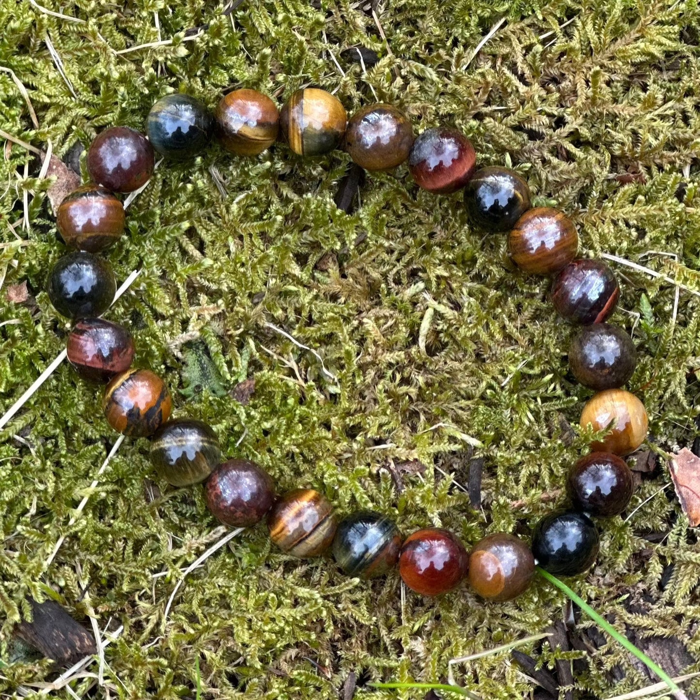 Tri Color Tiger Eye Bracelet 8mm