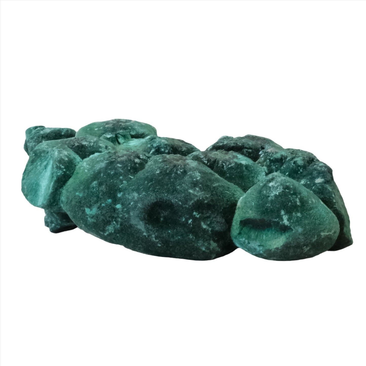 Raw malachite gemstone cluster, 98g, vibrant green with natural texture, known for healing properties and detoxifying benefits.
