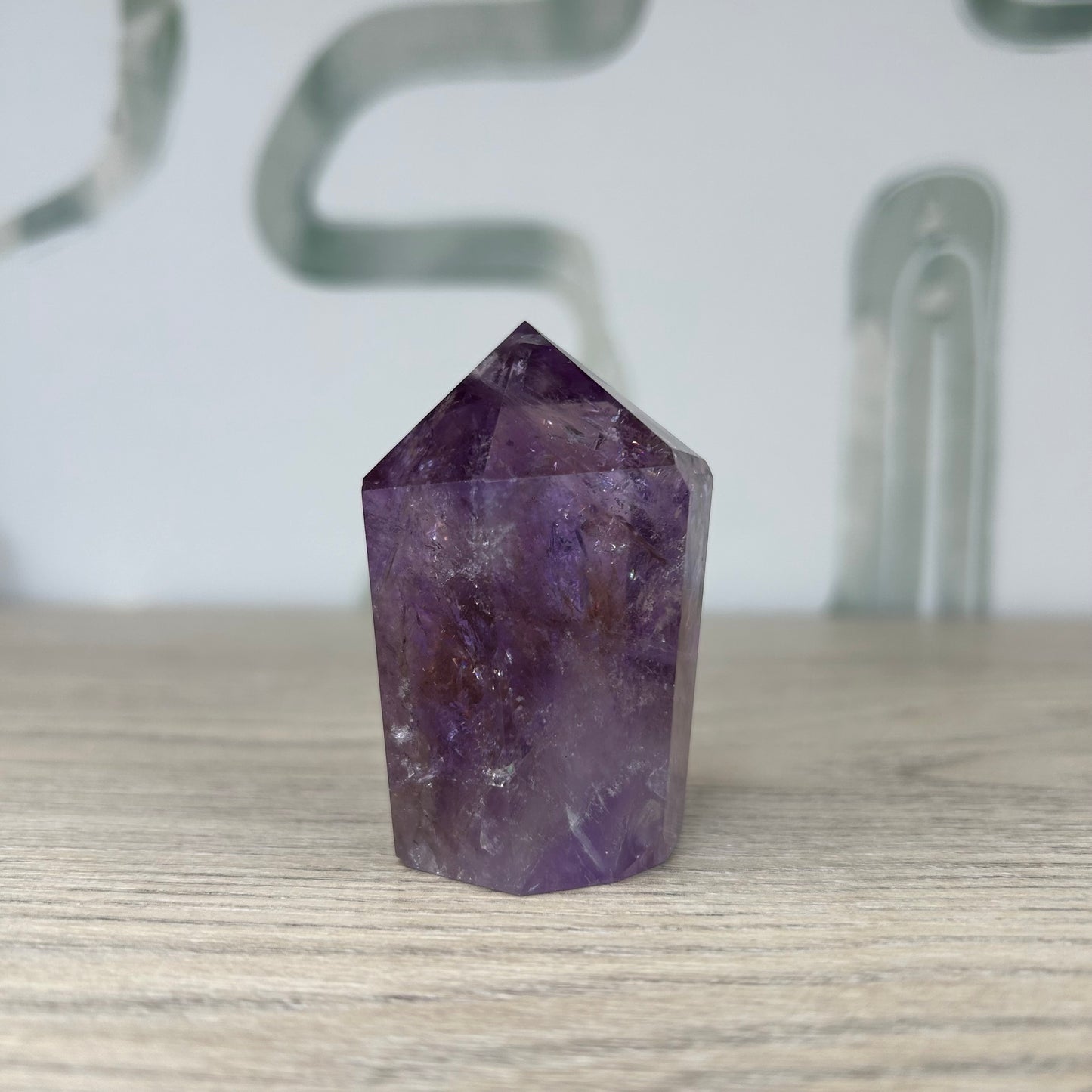 Ametrine Tower crystal 109g, showcasing purple and yellow hues, ideal for healing and restoring balance.