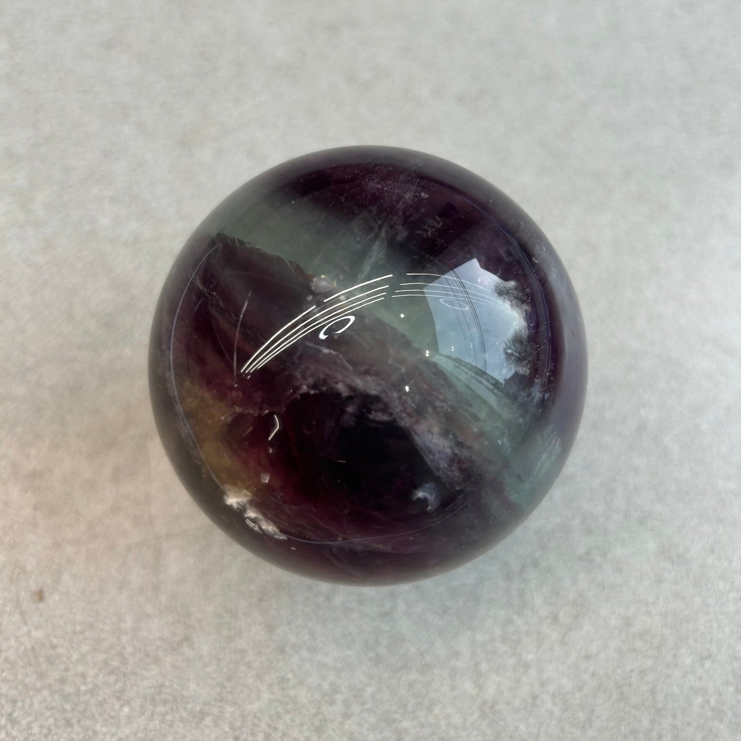 Watermelon Fluorite Sphere 551g