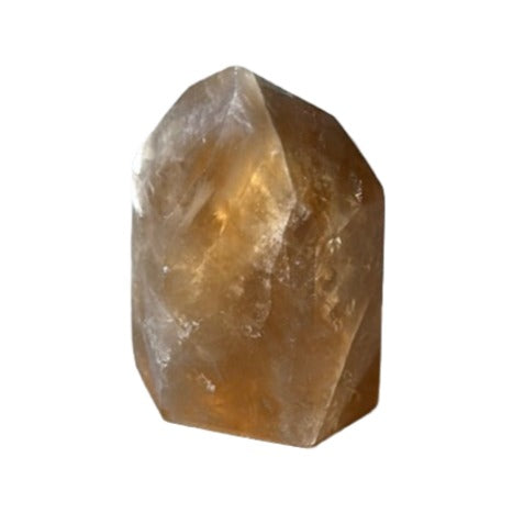 Citrine tower crystal, 2.39oz, energizes life, enhances intuition, attracts wealth and success.