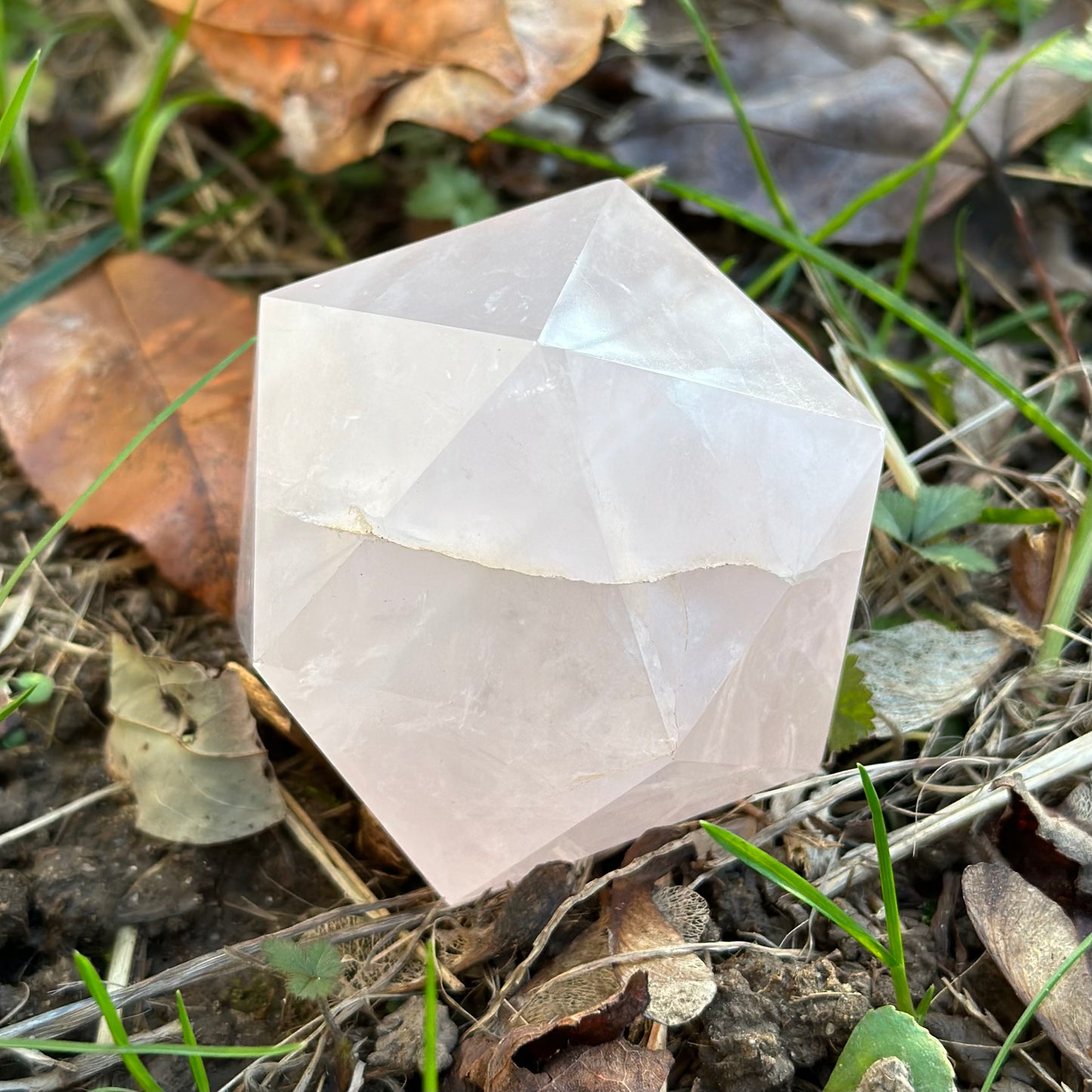 Rose Quartz Geometric Free Form 234g