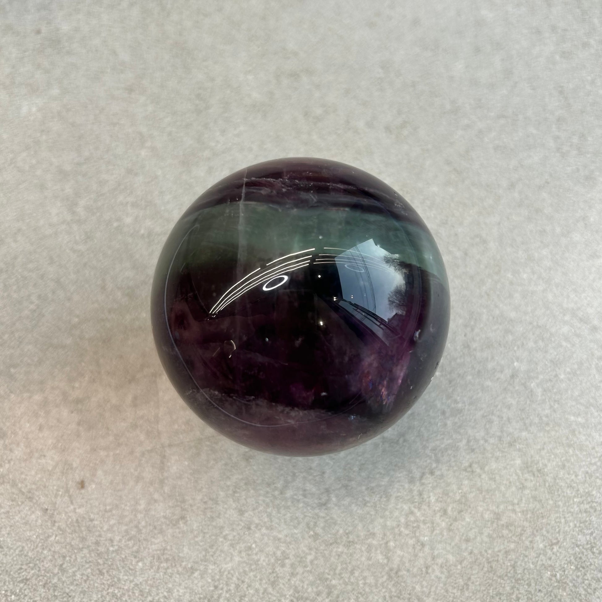 Watermelon Fluorite Sphere 551g