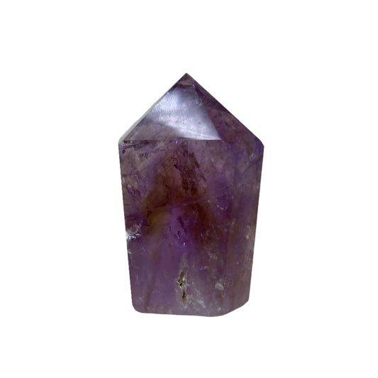 Ametrine Tower crystal, 109g, featuring stunning purple and gold colors, ideal for energy clearing and spiritual balance.