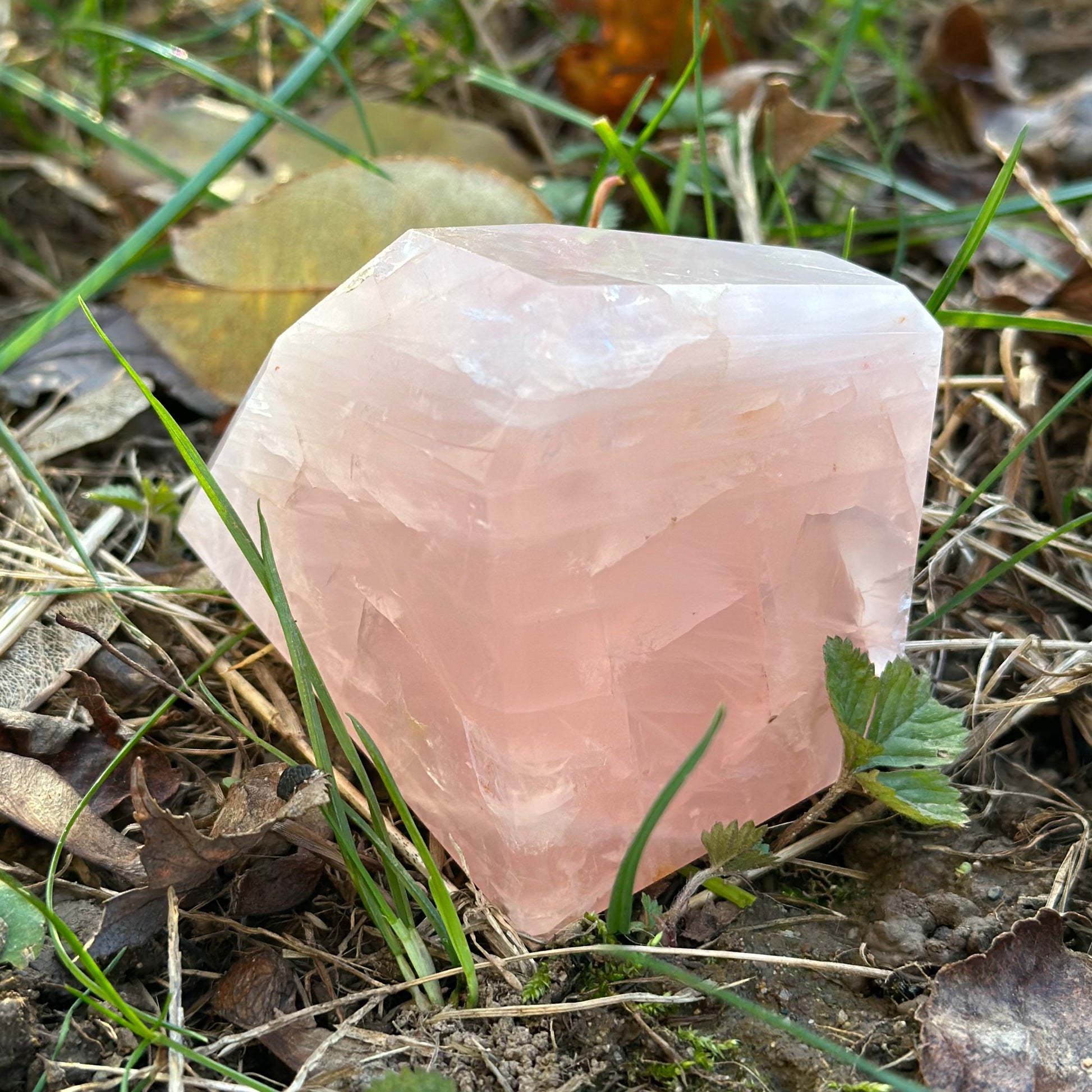 Rose Quartz Geometric Free Form 308g