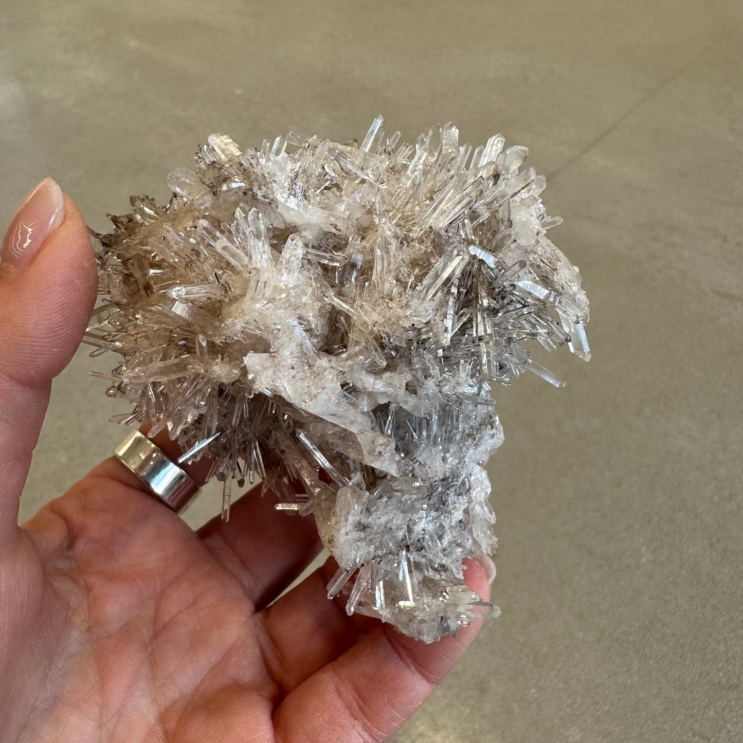 Clear Quartz Needle Cluster 180g
