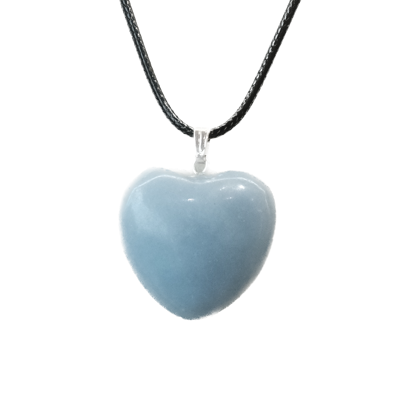 Angelite Heart Pendant Necklace