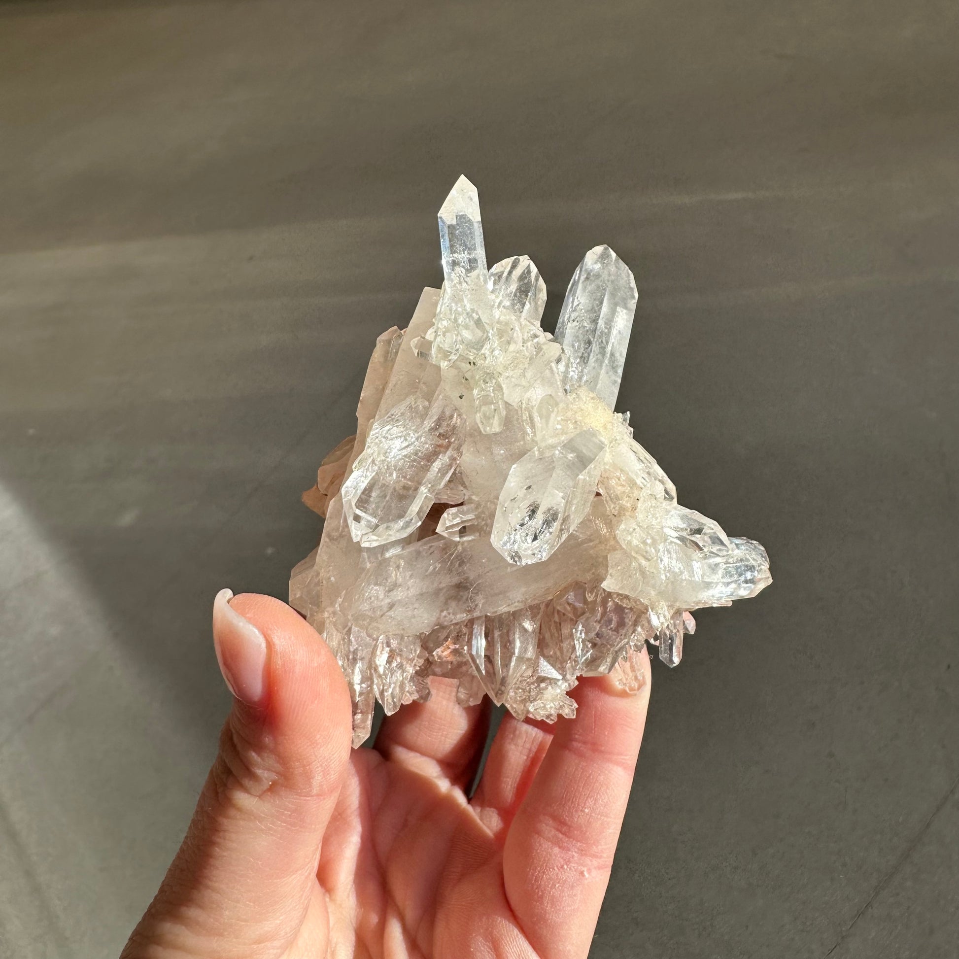 Pink Lemurian Quartz Cluster 189g