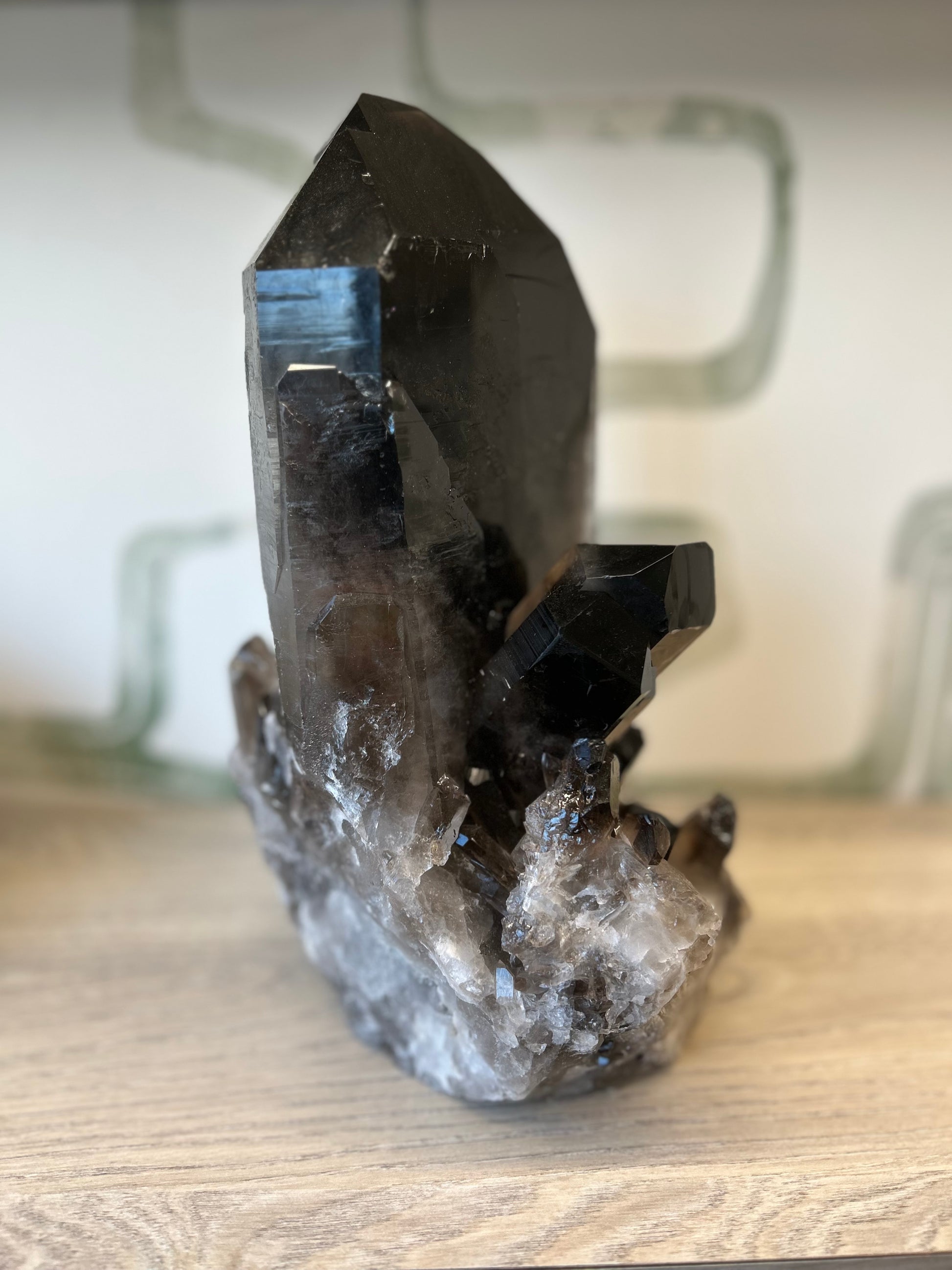 Smoky Quartz Point Cluster