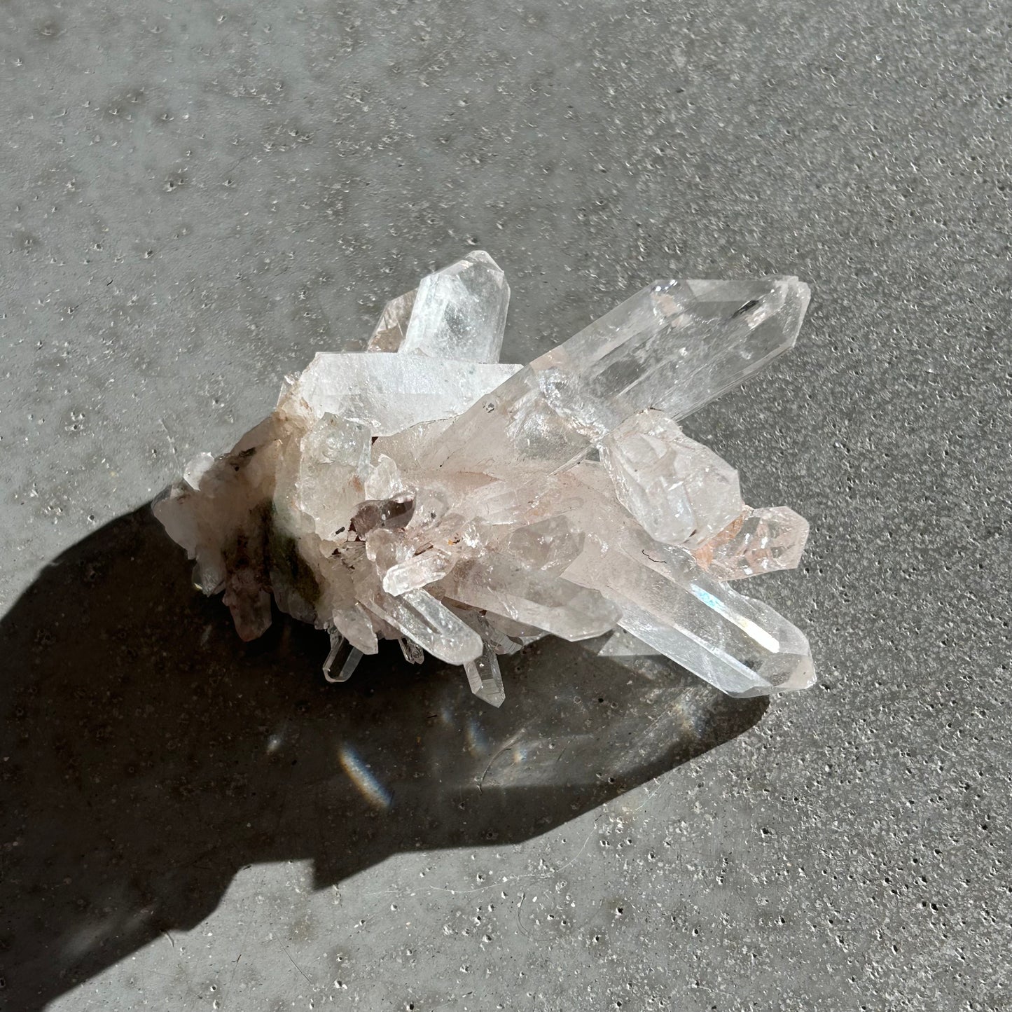 Pink Lemurian Quartz Cluster 70g