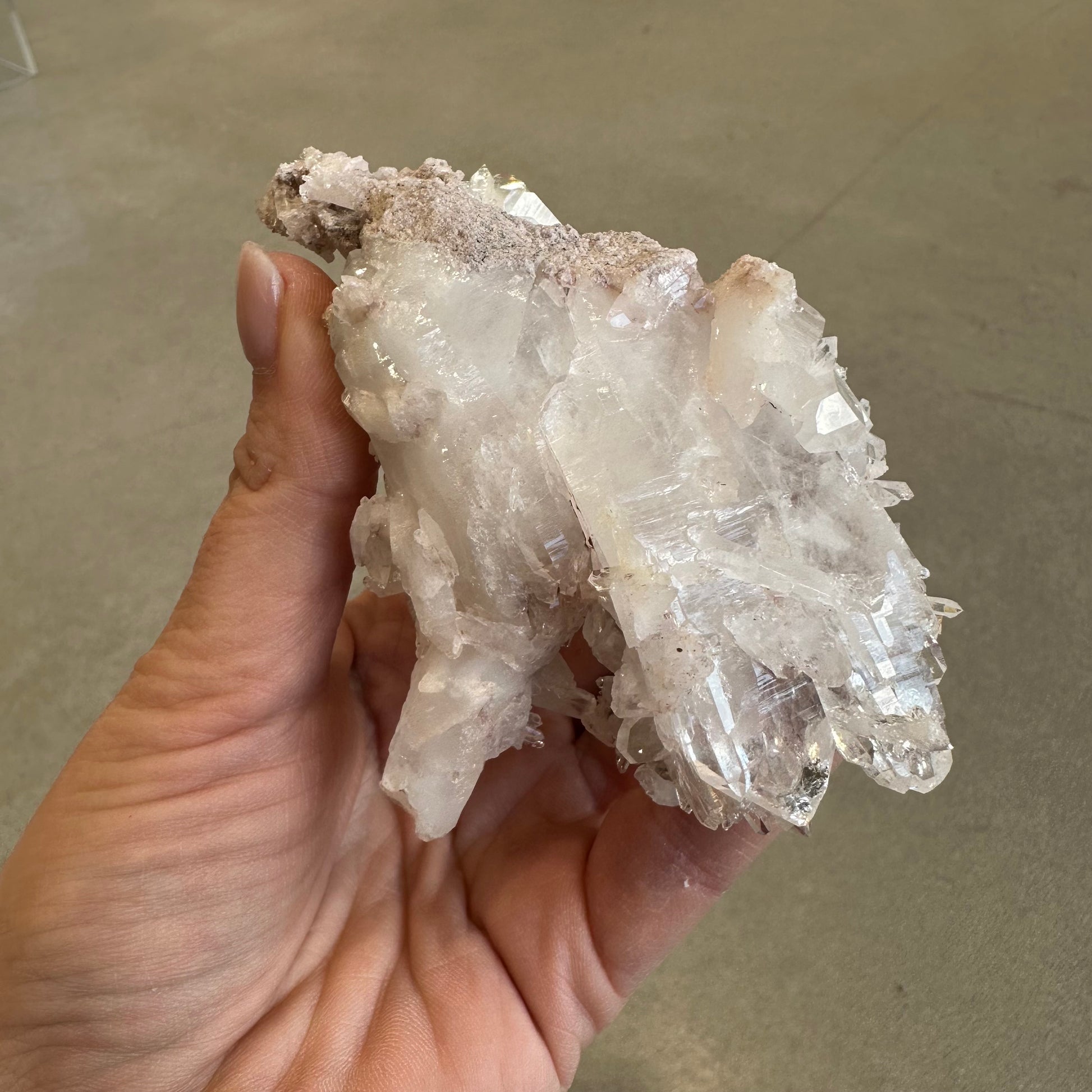 Pink Lemurian Quartz Cluster 139g
