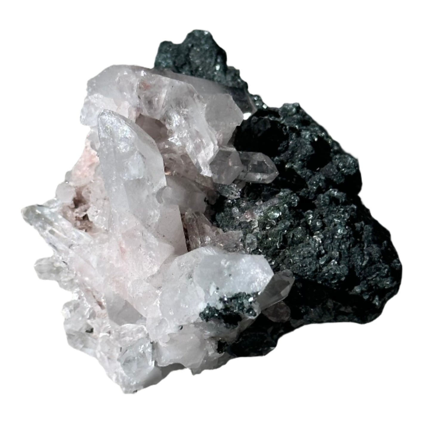 Pink Lemurian Quartz Cluster 169g