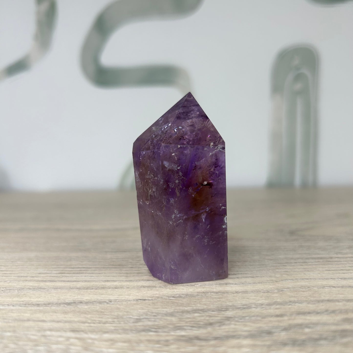 Ametrine Tower 109g healing crystal with vibrant purple hues, promoting balance and energy clearing for mind, body, and spirit.