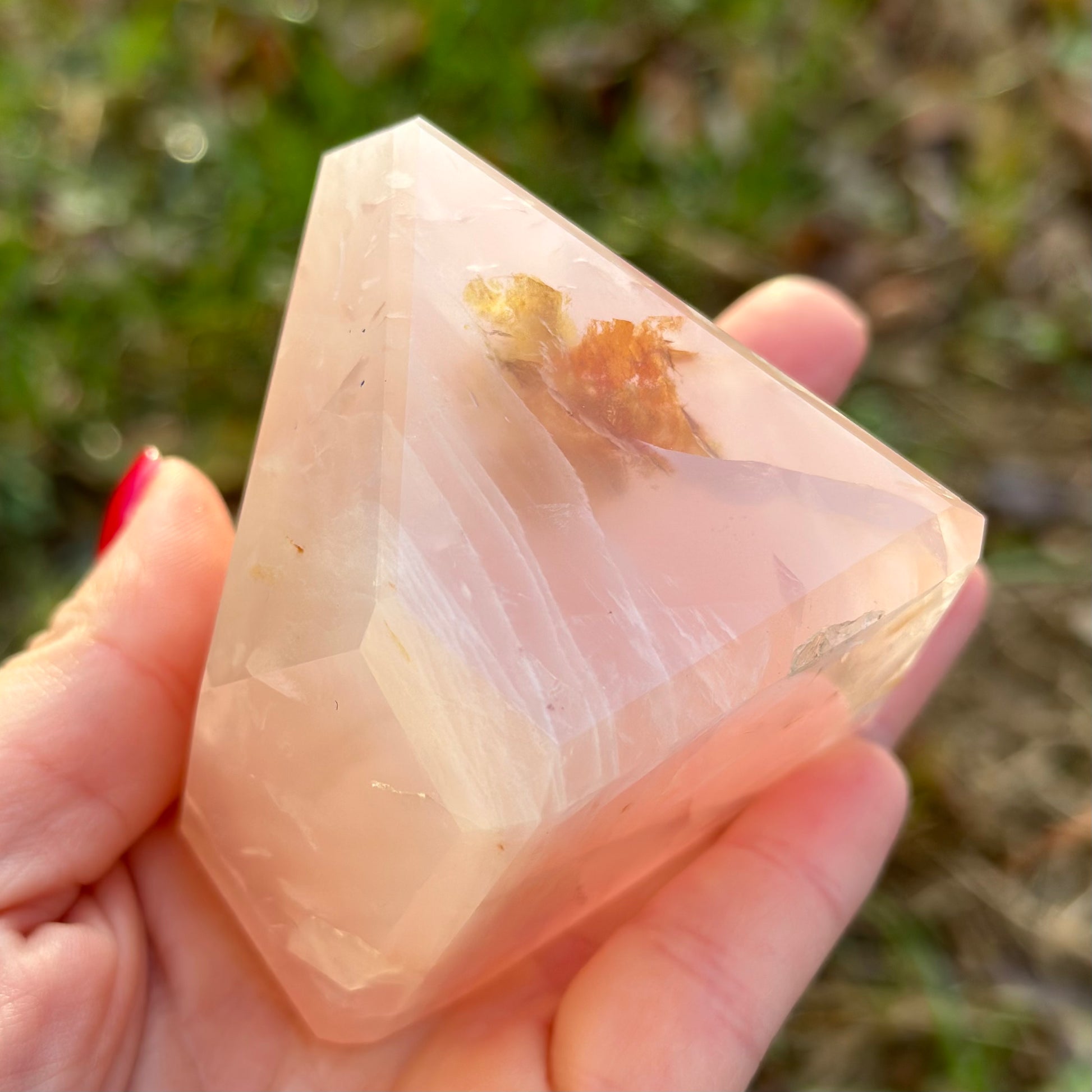 Rose Quartz Geometric Free Form 308g