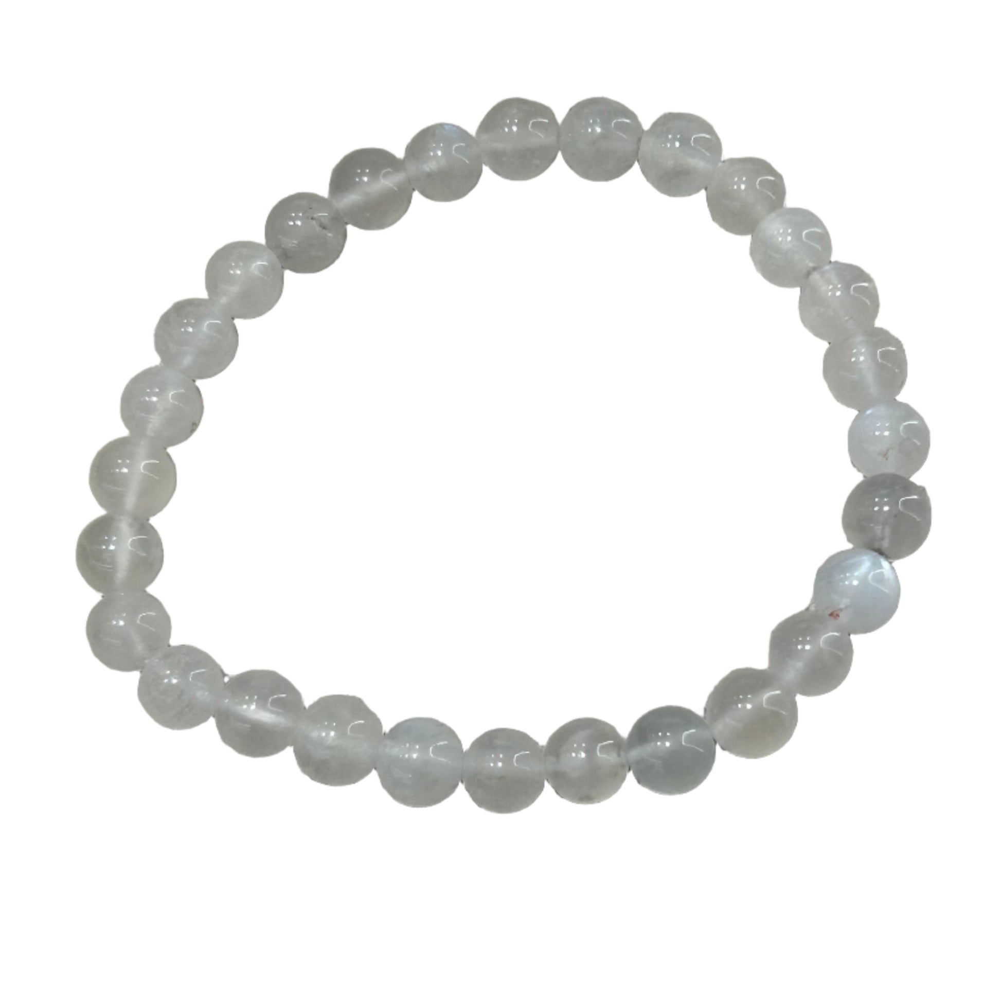 Rainbow Moonstone Bracelet made of 10mm beads, offering healing properties and stylish accent for everyday wear.