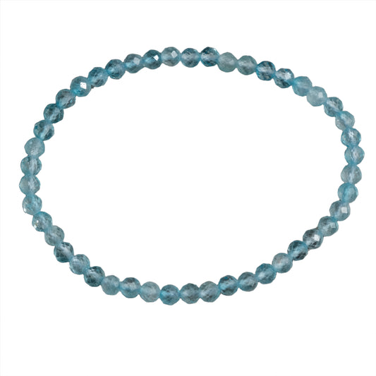 Blue topaz faceted bracelet for healing, love, and relaxation.