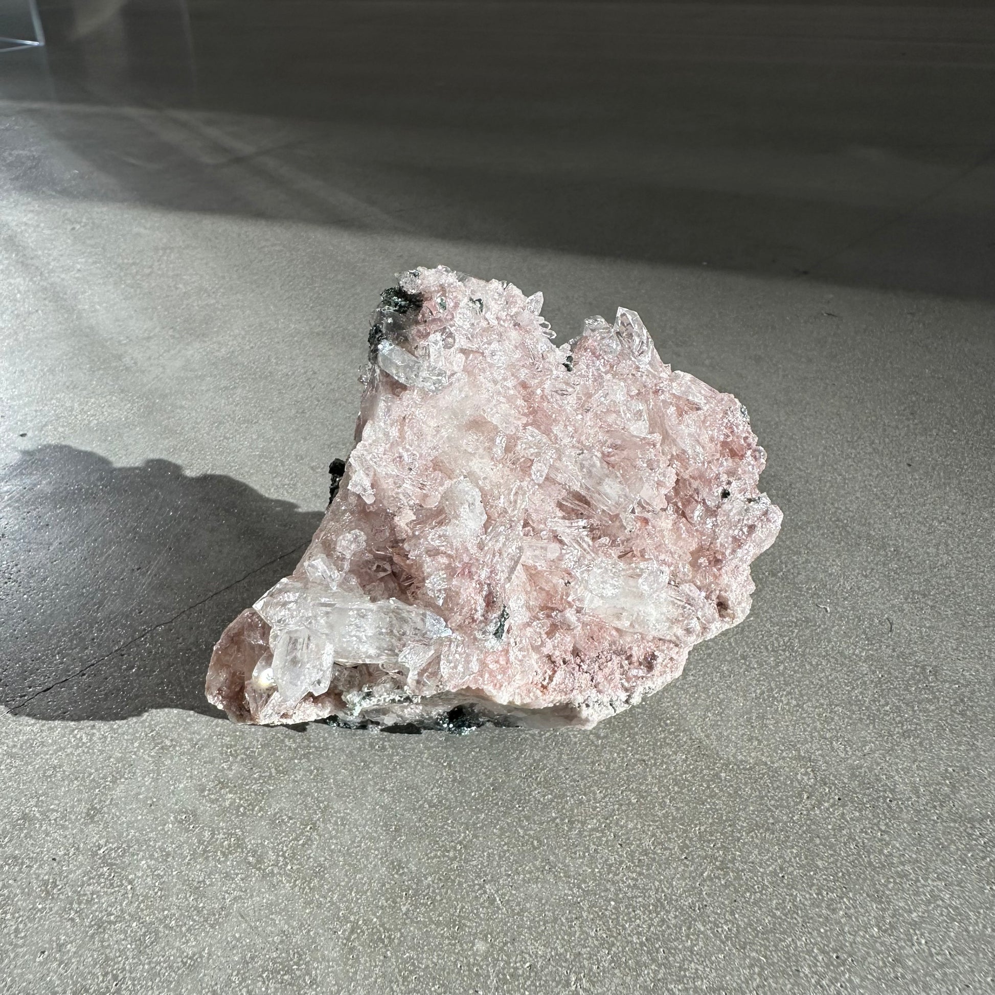 Pink Lemurian Quartz Cluster 323g