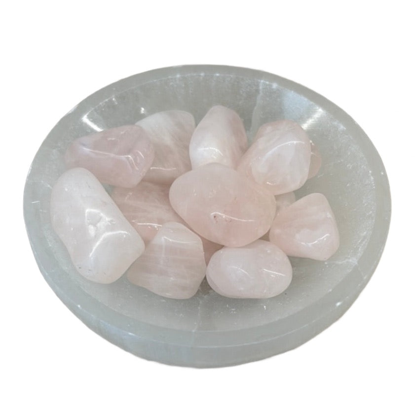 Rose Quartz Tumbled Stones for self love and healing, enhancing confidence and balancing the heart and circulatory system.