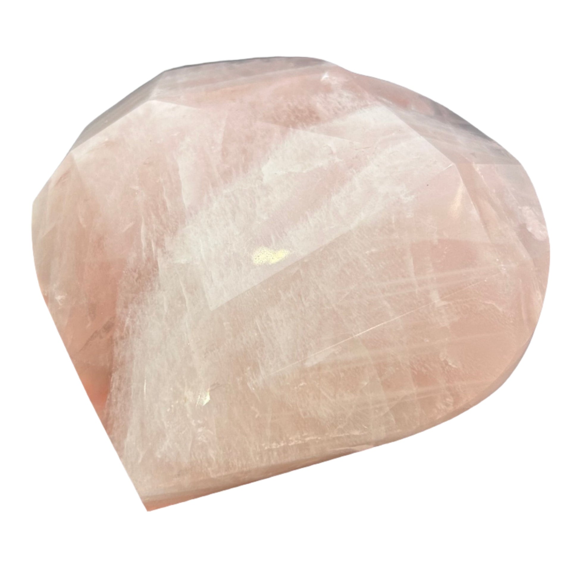 Rose Quartz Faceted Heart 477g