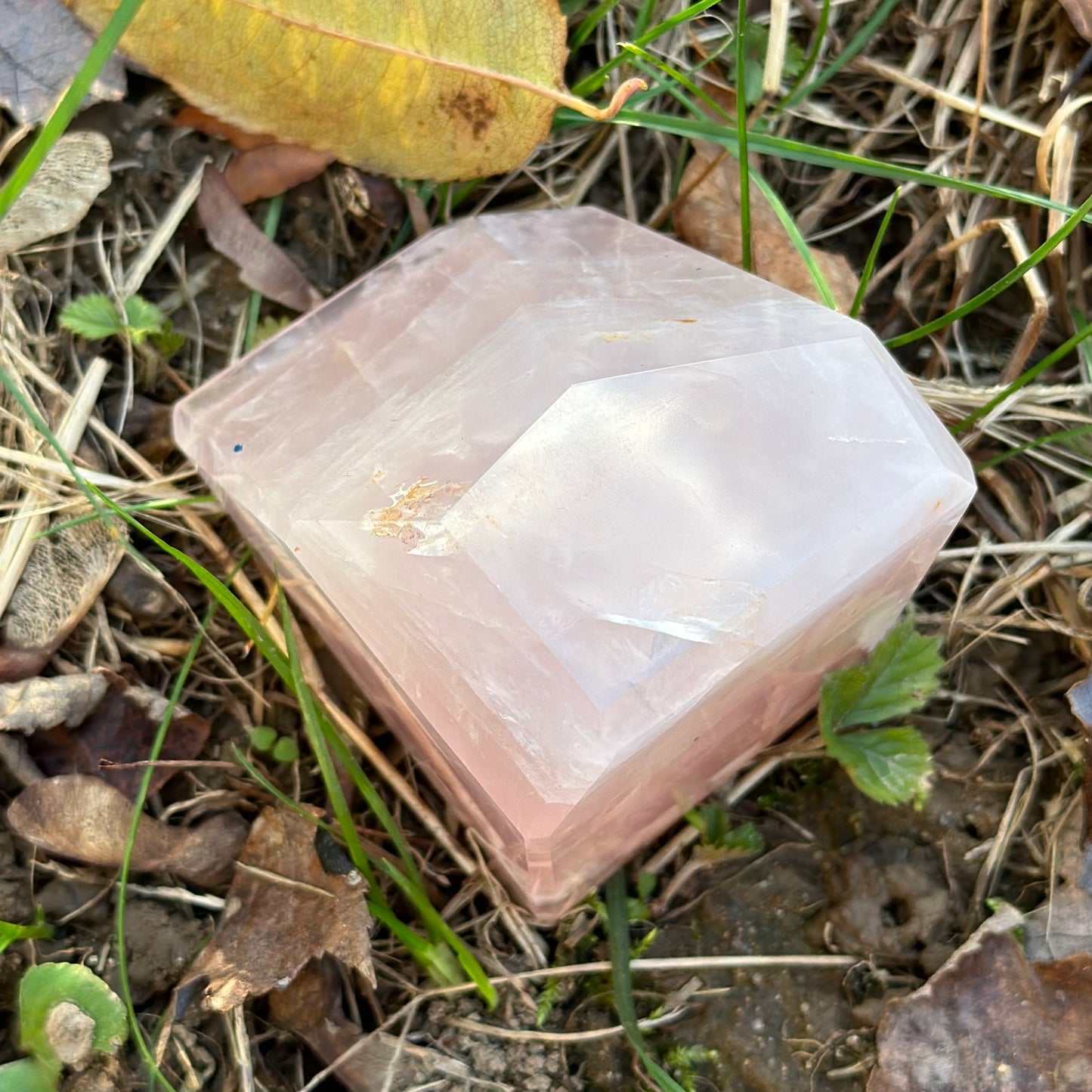 Rose Quartz Geometric Free Form 308g