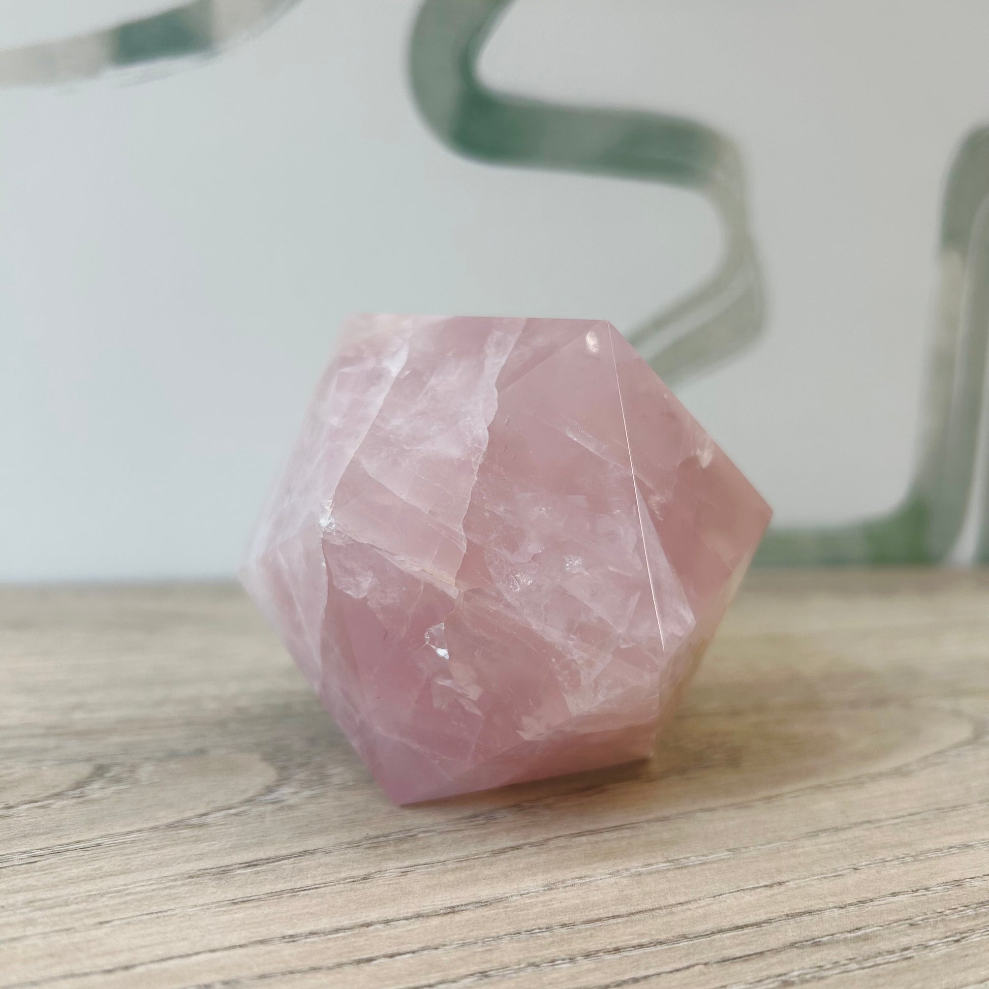 Rose Quartz Geometric Free Form 514g