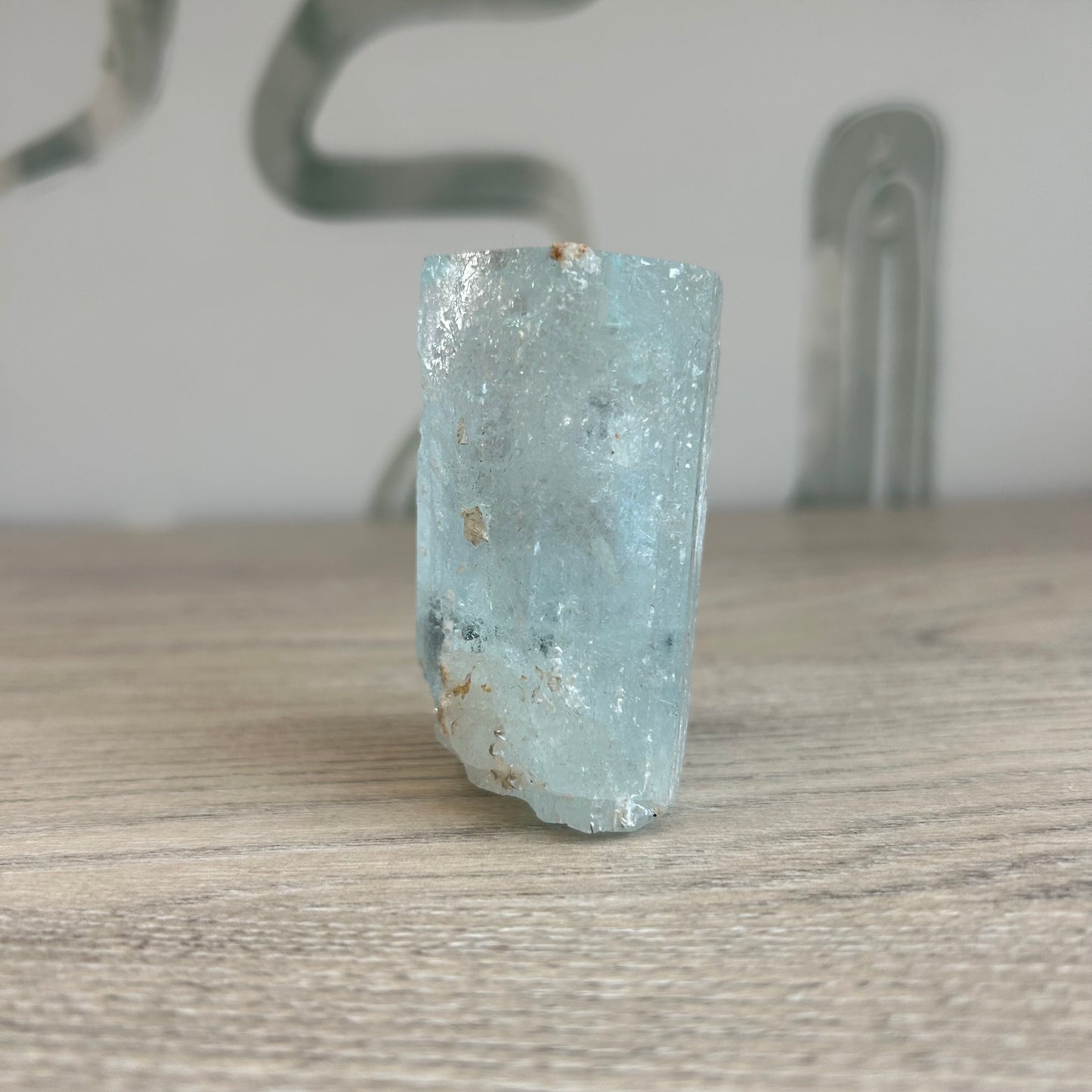 Aquamarine Natural Chunk with Tourmaline 142.9g