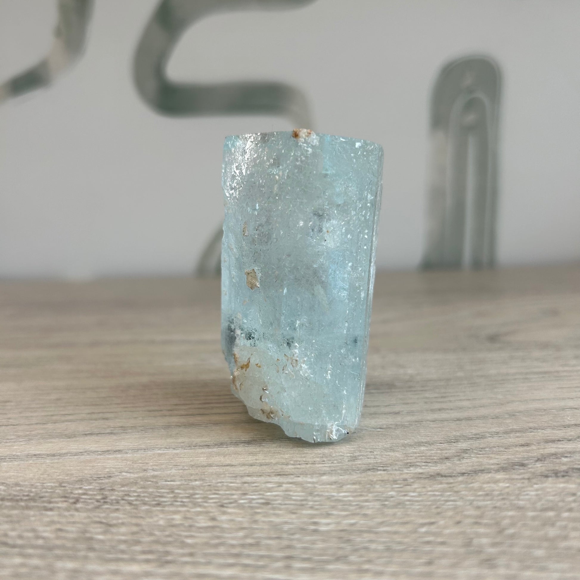 Aquamarine Natural Chunk with Tourmaline 142.9g