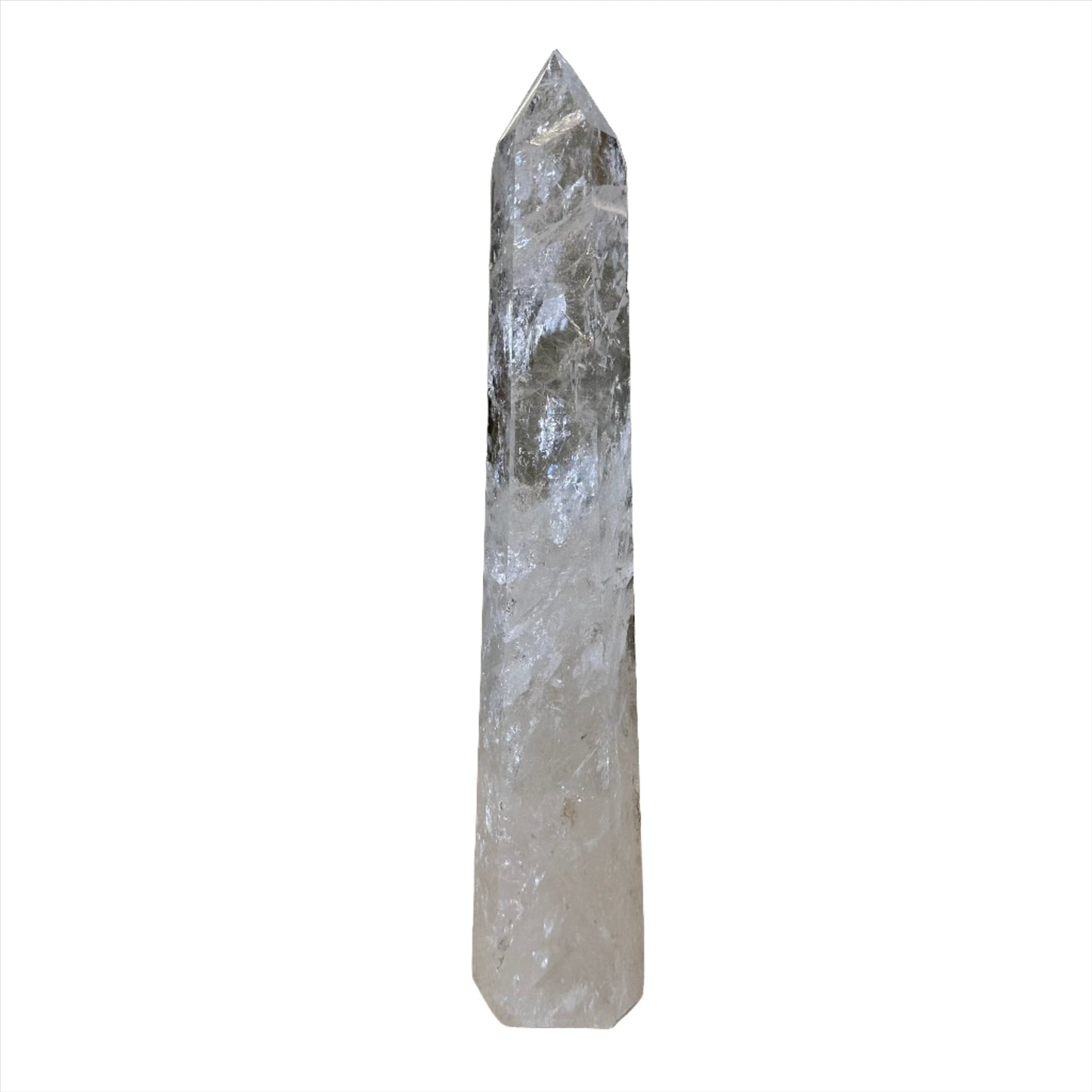 Clear Quartz Tower 1.6kg, a master energy amplifier for physical, mental, and spiritual balance.