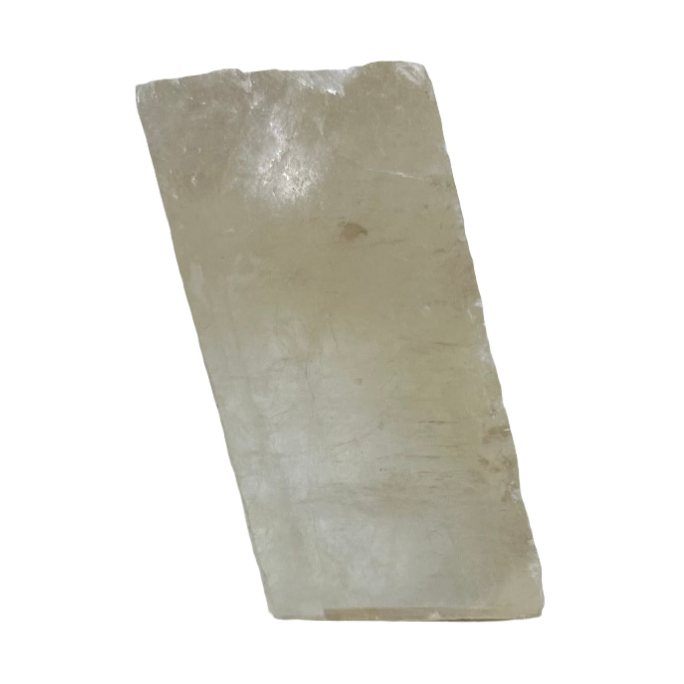 Raw Optical Calcite Iceland Spar crystal, 113g, promotes healing and spiritual connection.