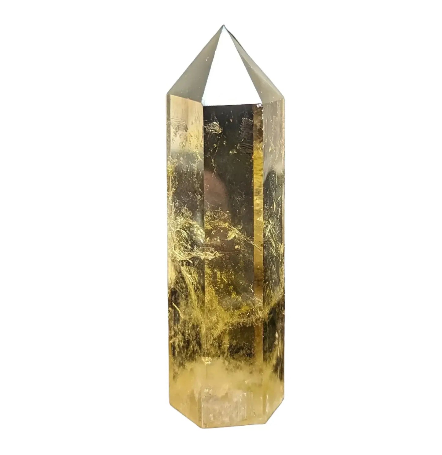 Citrine Tower crystal, 5.3 oz, known for energizing life and attracting wealth and success.