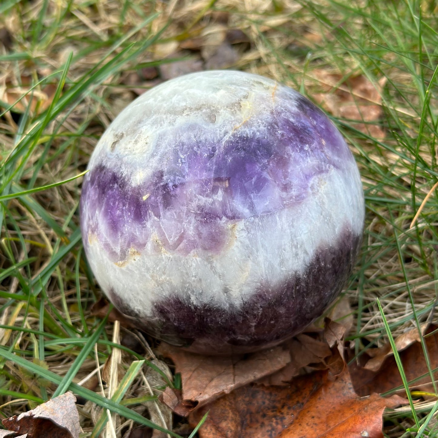 Chevron Amethyst Sphere 730g