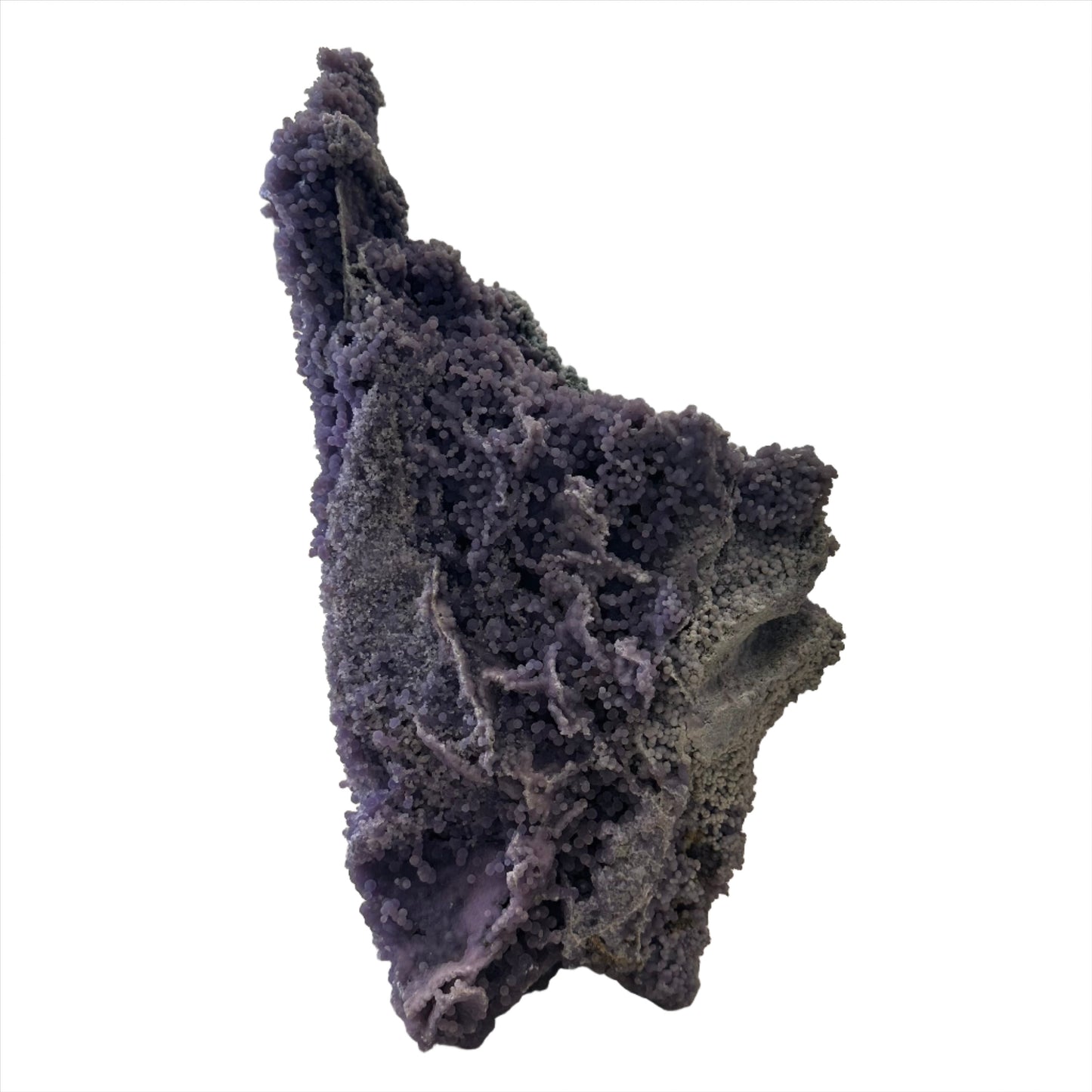 Grape Agate Free Form crystal for healing, meditation, and stress relief, approx 1019g. Purple mineral formations.
