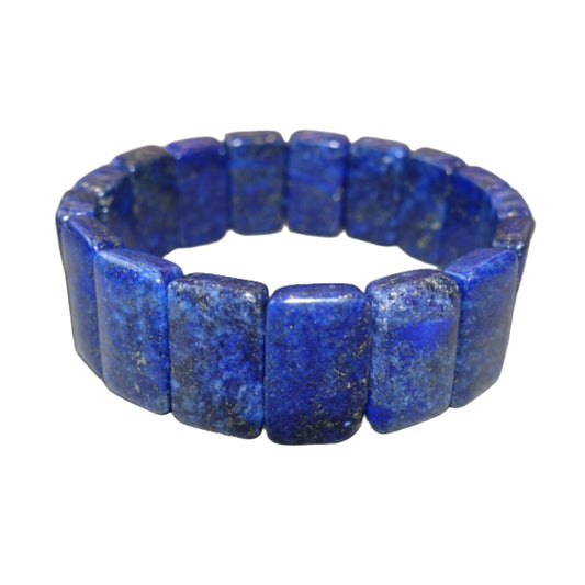 Lapis Lazuli bracelet 20MM, blue healing stone jewelry, promotes calm, inner peace, enhances creativity, clarity, and self-awareness.