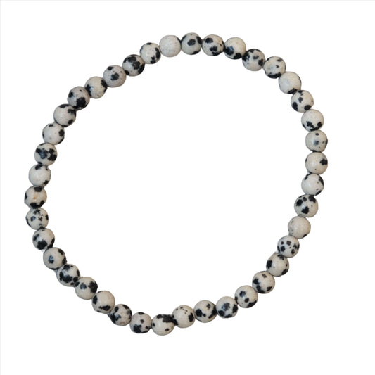 Dalmatian Jasper Bracelet 4 mm