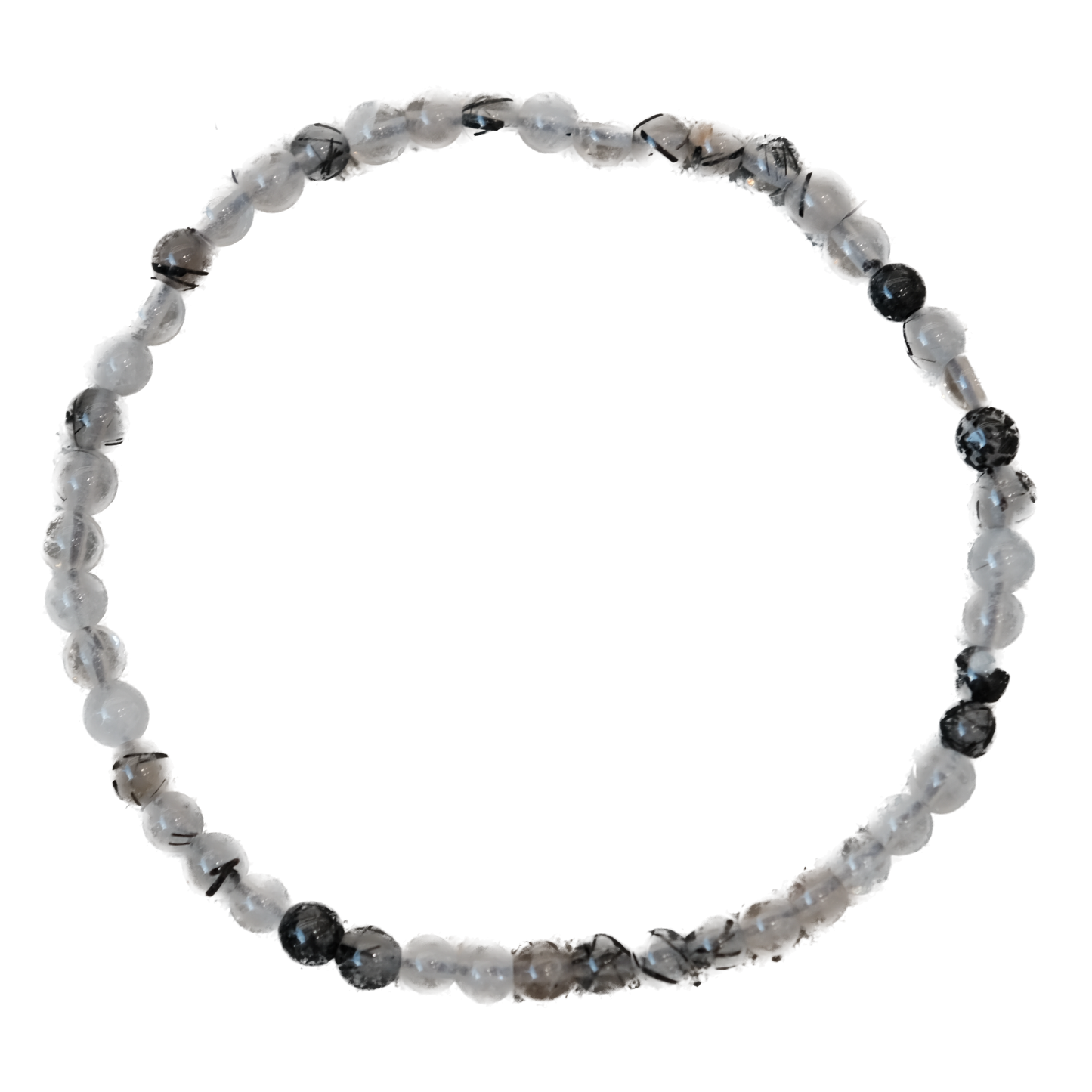 Rutilated Quartz Bracelet 4MM for spiritual cleansing and aura-energizing, featuring protective beads against negative energies.