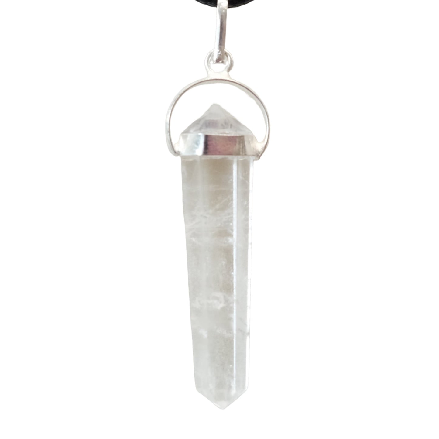 Clear Quartz Double Terminated Pendant Necklace