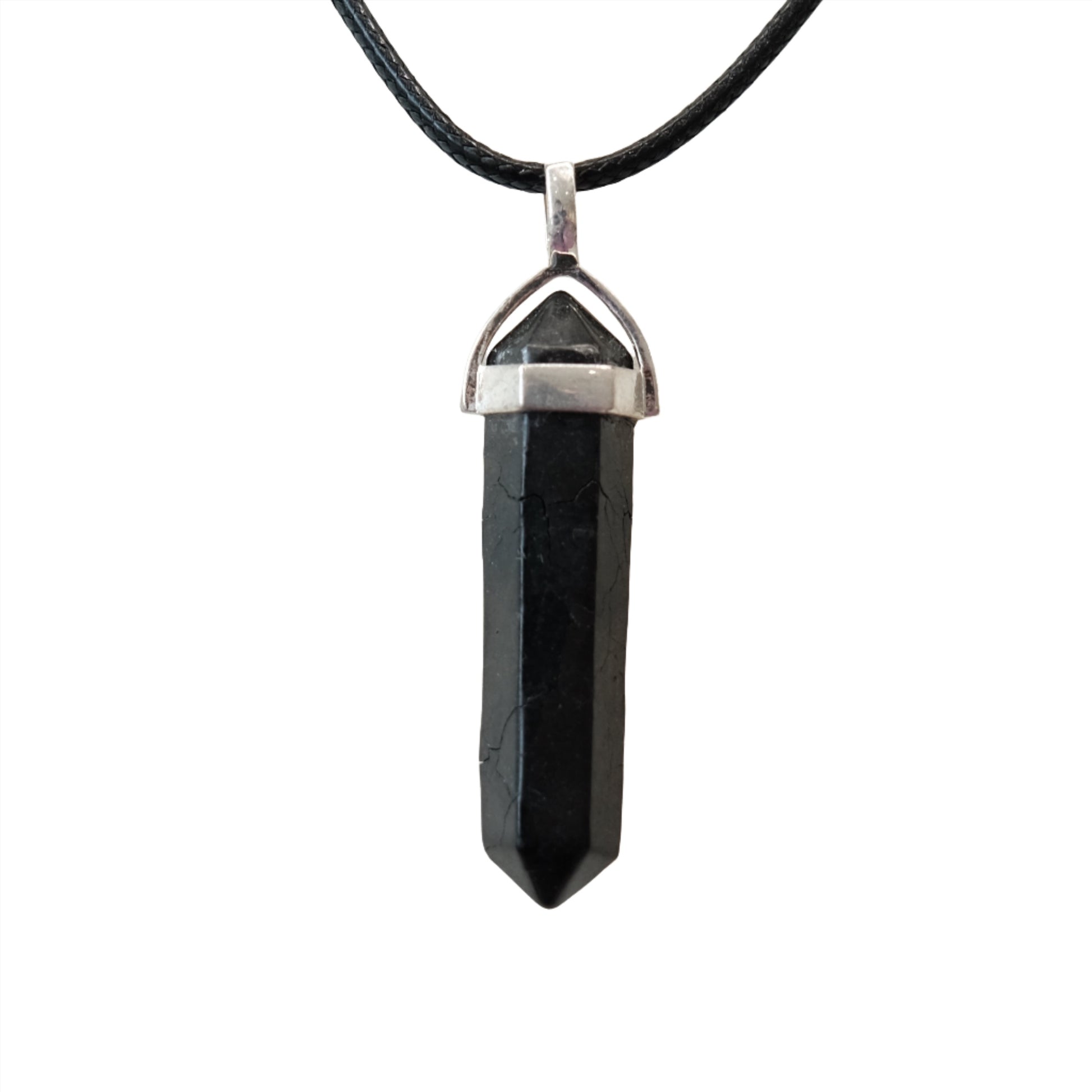 Shungite Double Terminated Pendant Necklace
