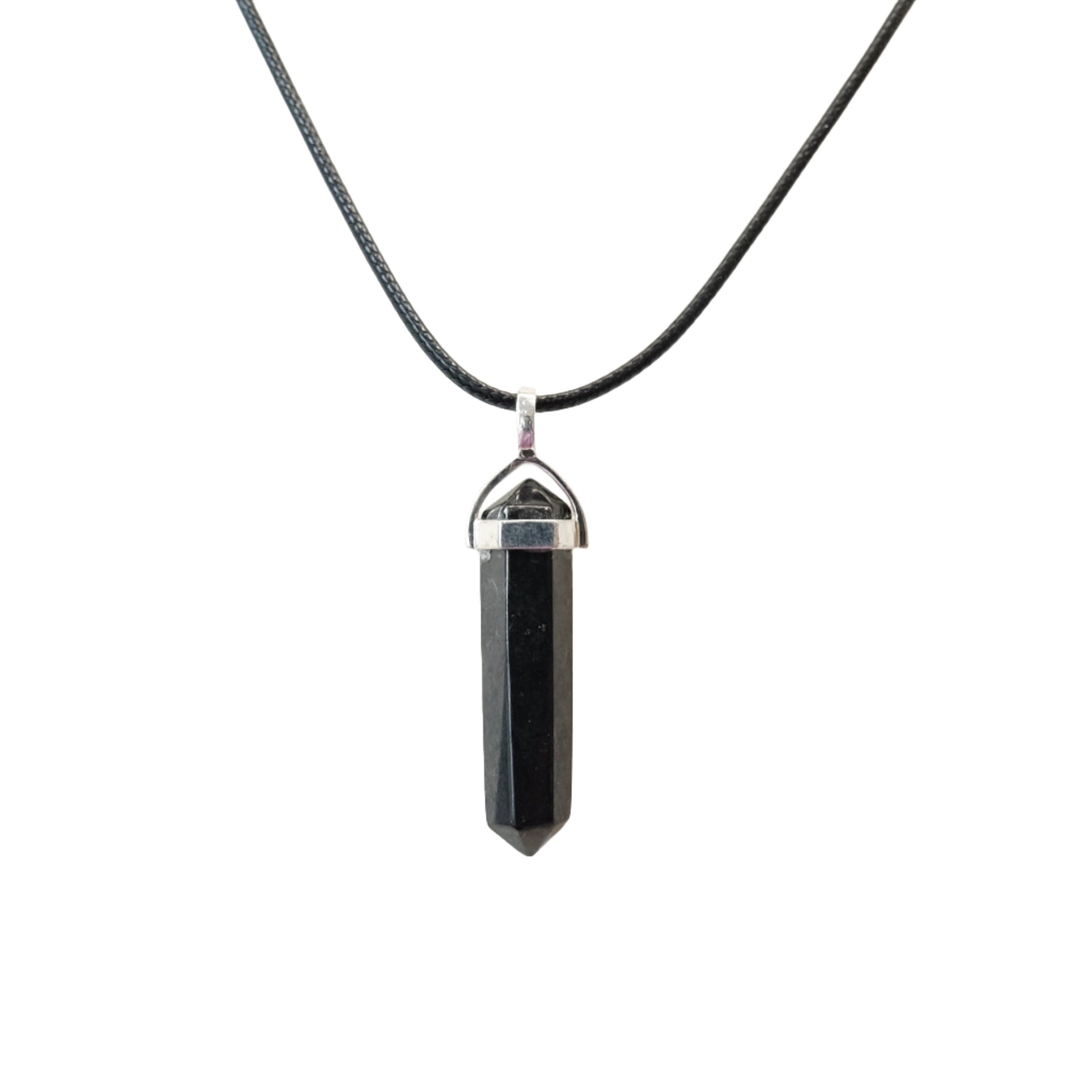 Shungite Double Terminated Pendant Necklace