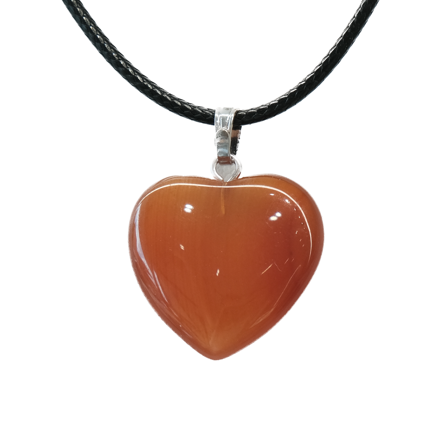 Carnelian Heart Pendant Necklace Small - Vitality, Confidence & Creative Power