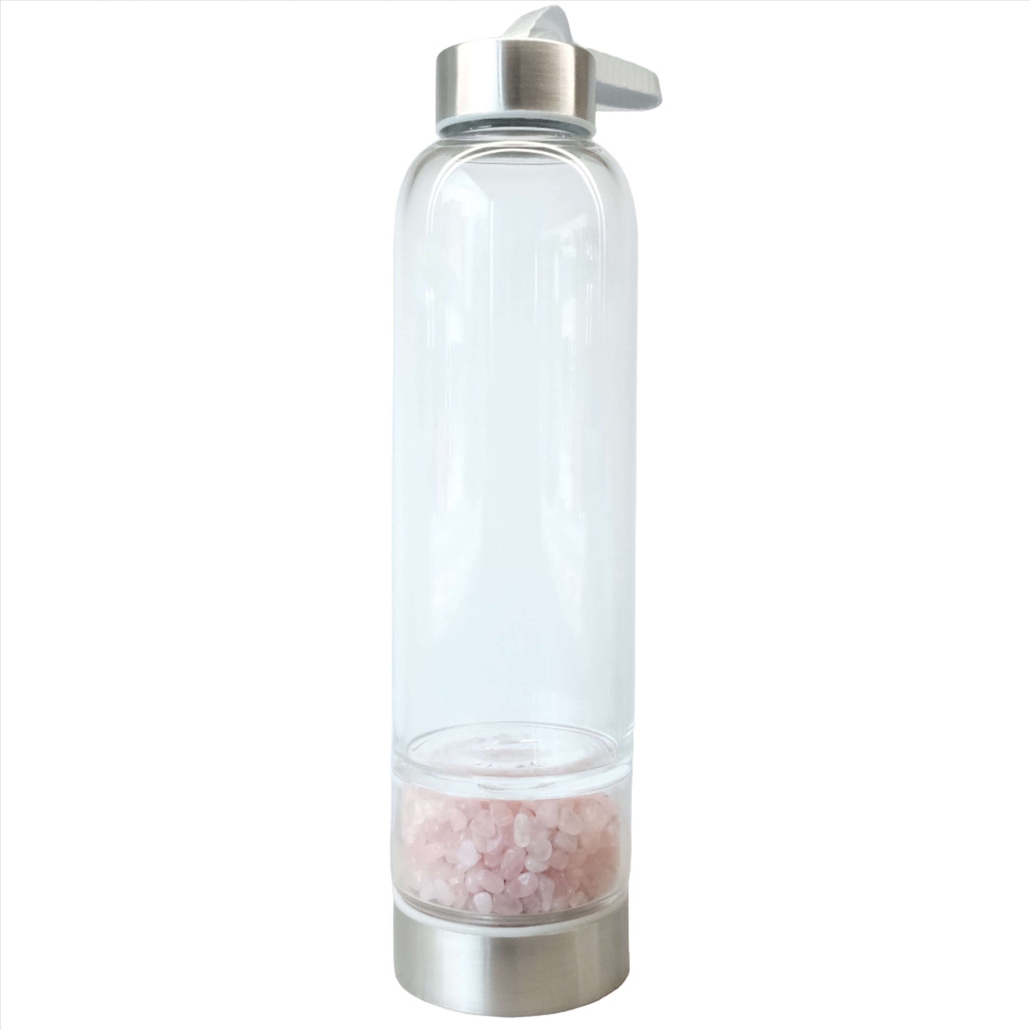 Gemstone Water Bottle with Rose Quartz