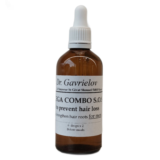 Mega Combo SOS to Prevent Hair Loss for Men Healing Essence by Dr Gila Gavrielov 100ml