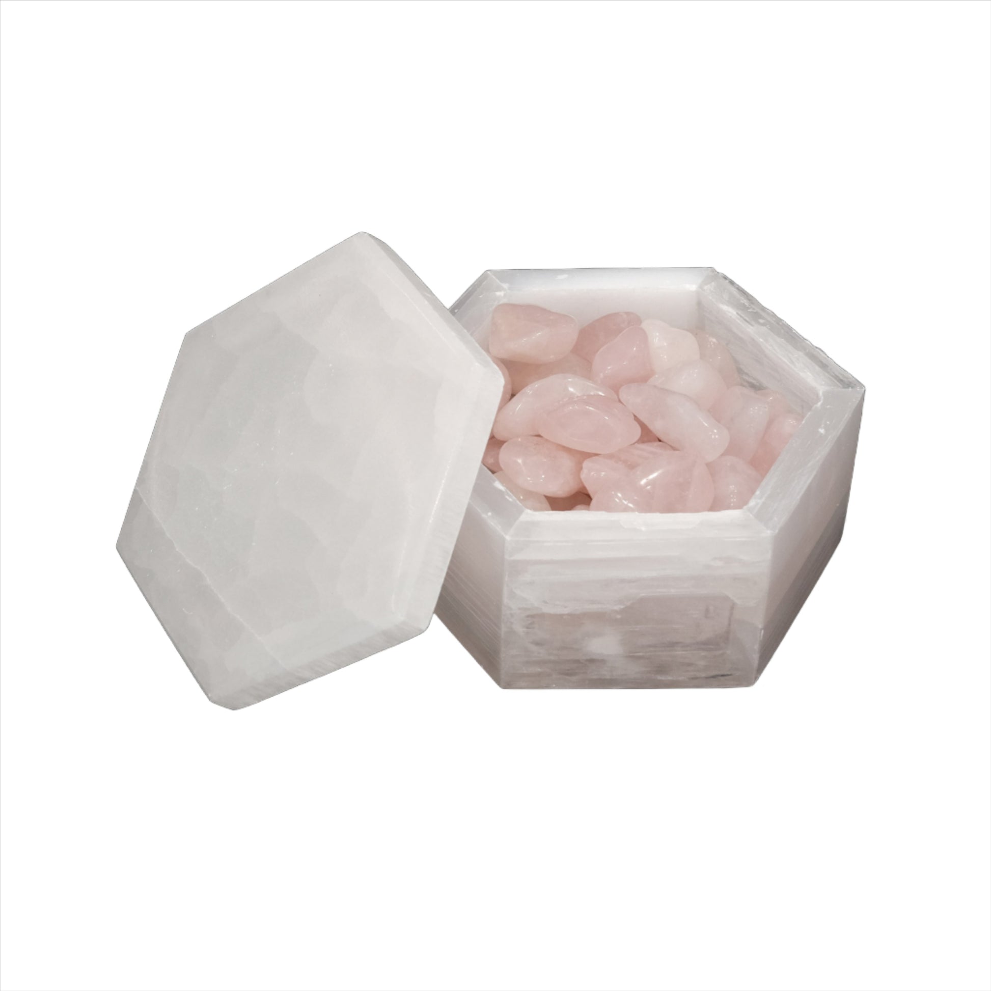 Selenite Hexagon Box