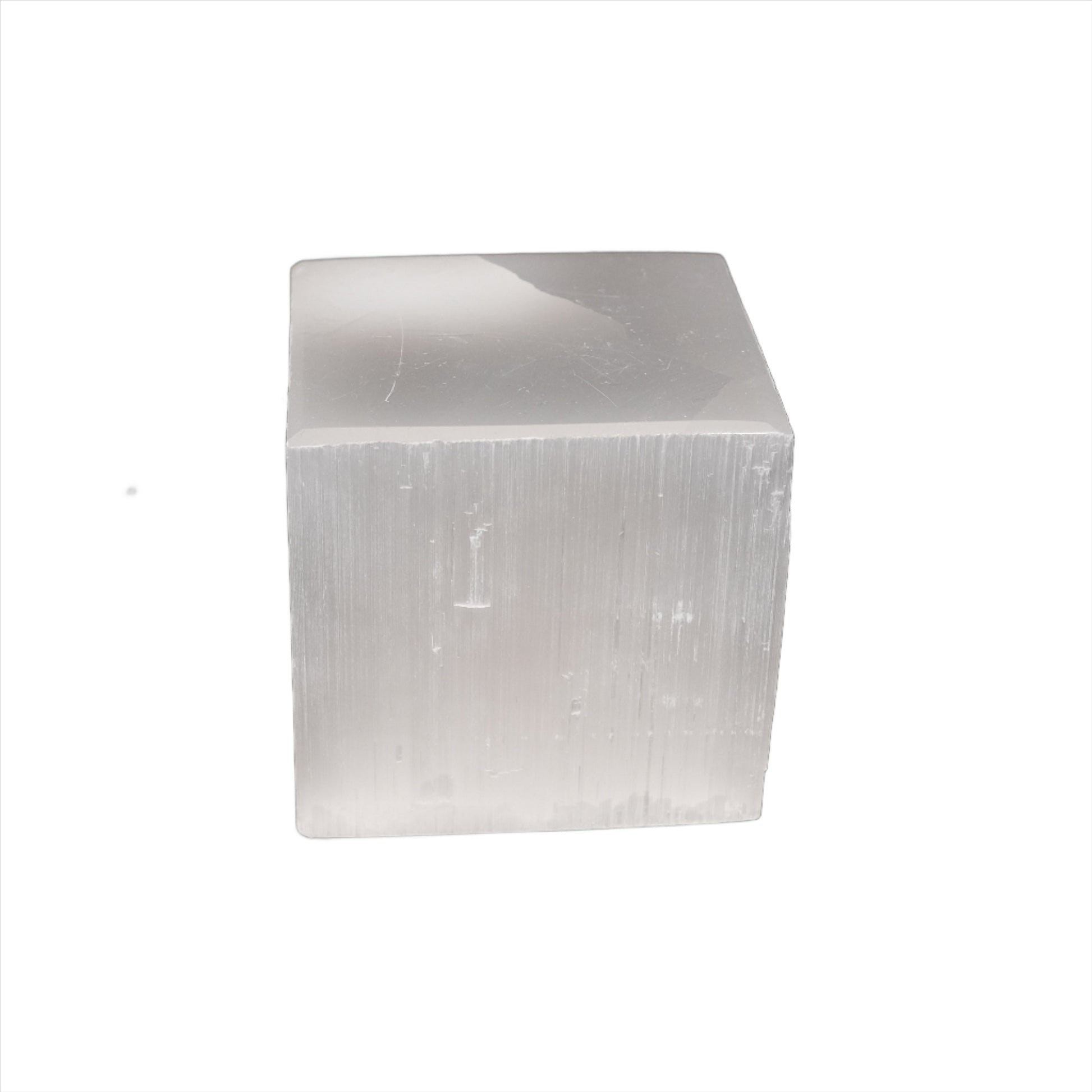 Selenite Cube with Raw Edge 6CM