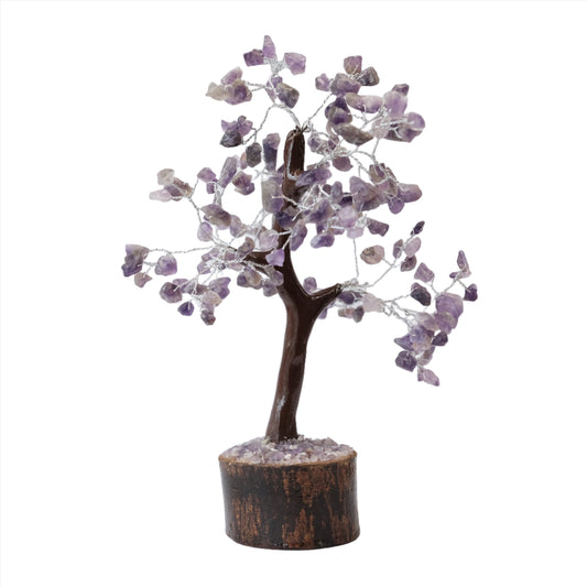 Amethyst Gem Tree with 160 Beads for Calming Energy and Relaxation