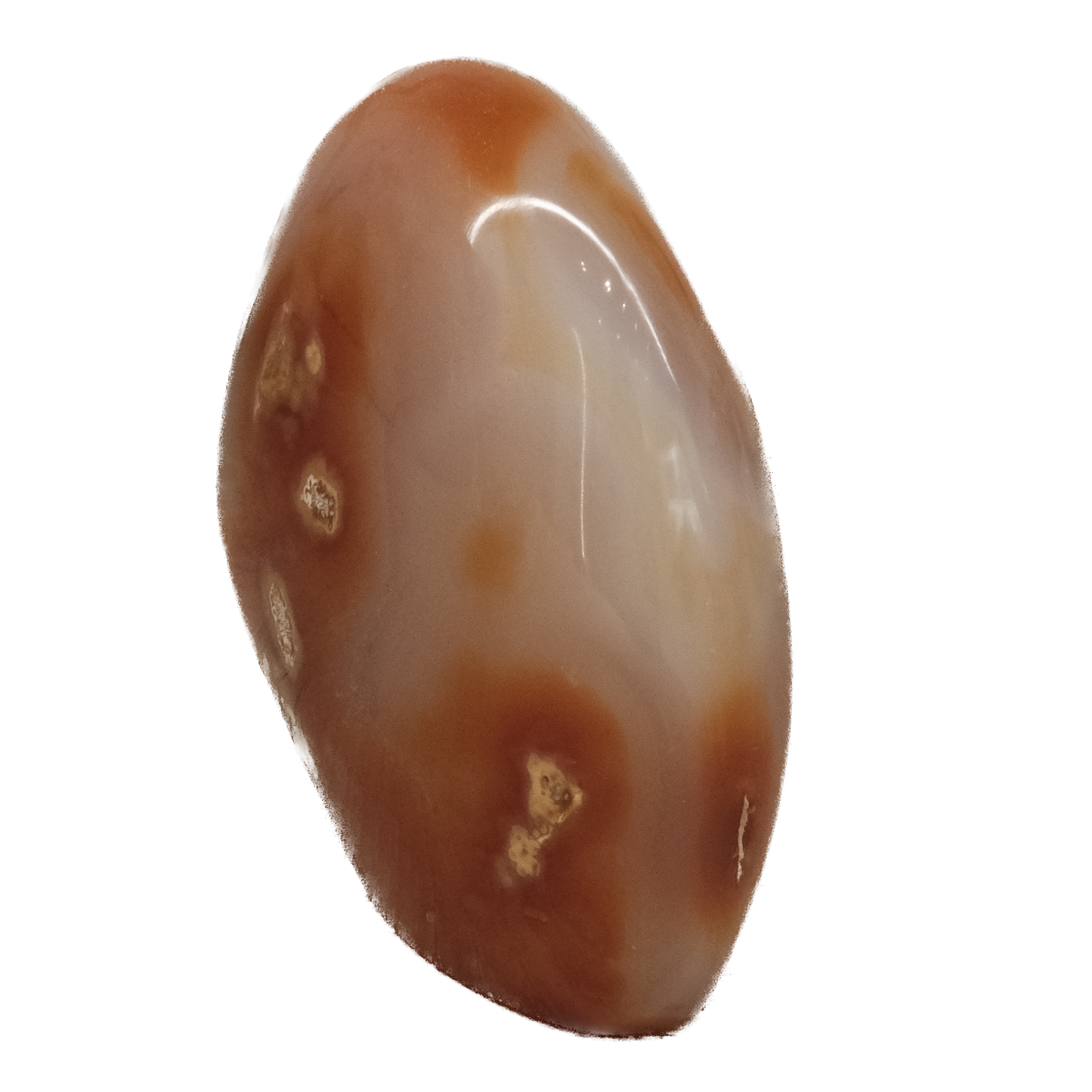 Carnelian free form stone, 277g, boosts vitality, creativity, and courage for positive life choices.