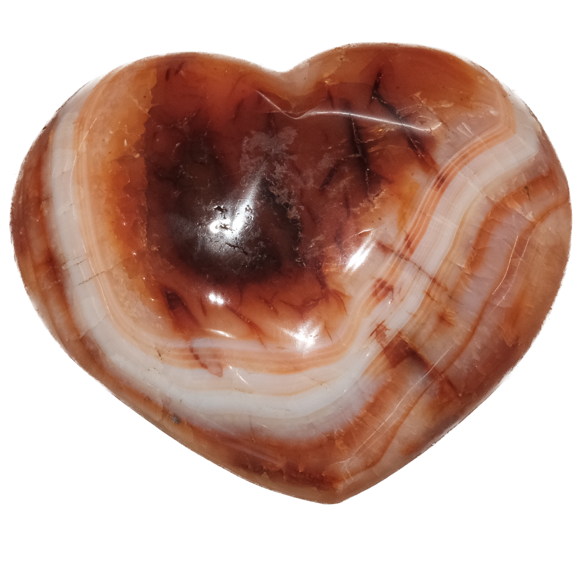 Carnelian heart stone, 924g, promotes vitality, creativity, and healing, ideal for emotional and physical well-being.
